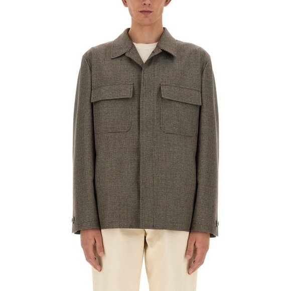 Lardini Textured Wool And Cashmere Shirt Jacket - NWT